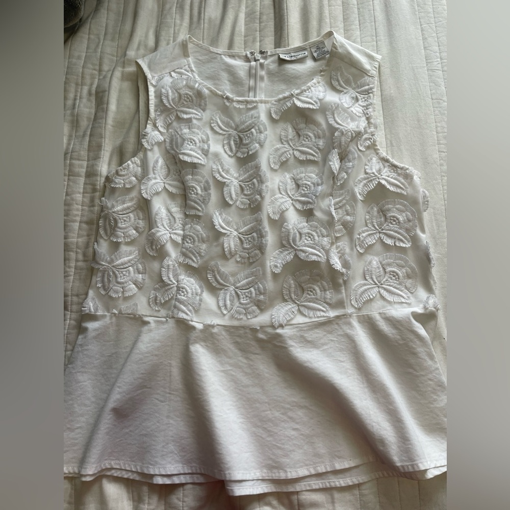 White Floral Top